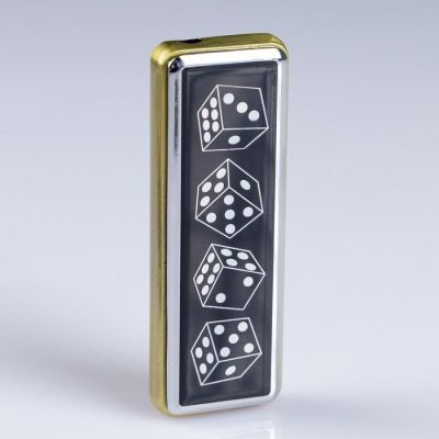 Зажигалка "Игральные кости", газ, пьезо