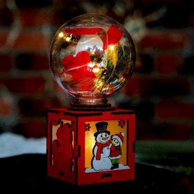 Декор с подсветкой "Новогодний шар" 7,5×7,5×14 см