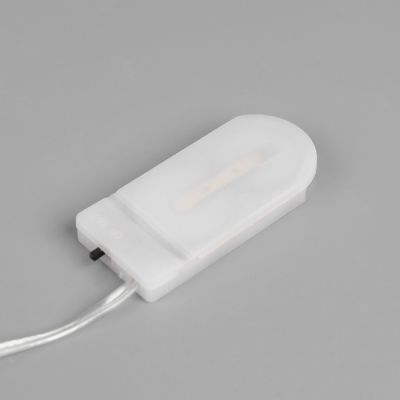 Гирлянда «Нить» 1.5 м роса с насадками «Заснеженные шишки», IP20, серебристая нить, 30 LED, свечение тёплое белое, CR2032х2