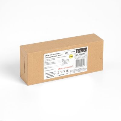 Блок питания Ecola для светодиодной ленты 12 В, 150 Вт, IP53