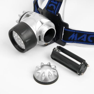 Фонарик налобный "Мастер К", 14 LED, рассеиватель микс, 7 х 4 см,  3 ААА