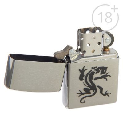 Зажигалка ZIPPO 200 Panther с покрытием Brushed Chrome