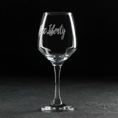 Бокал для вина Доляна «Мисс Liberty», 350 мл, гравировка