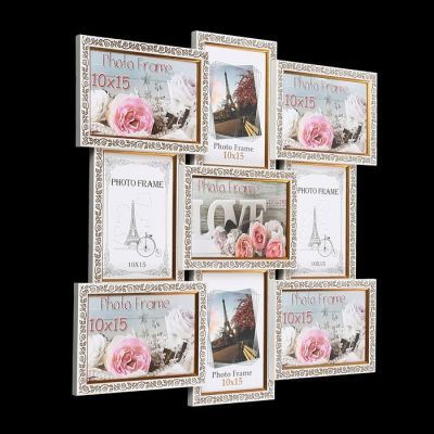 Фоторамка 47х47 см на 9 фото 10х15 см, цветочный узор