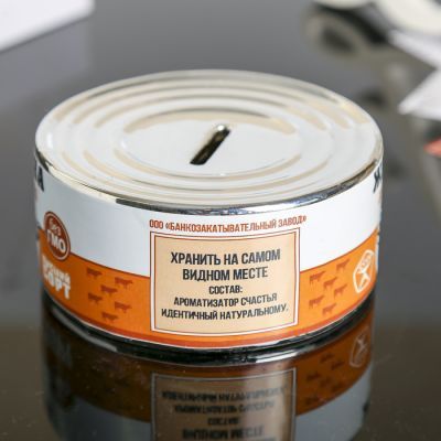 Копилка керамика консерва "Жадина говядина" 5х11х11 см