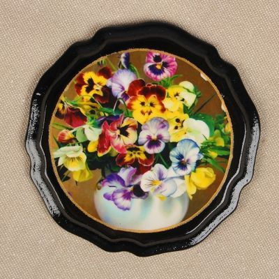 Магнит "Цветы" лаковая миниатюра, МИКС