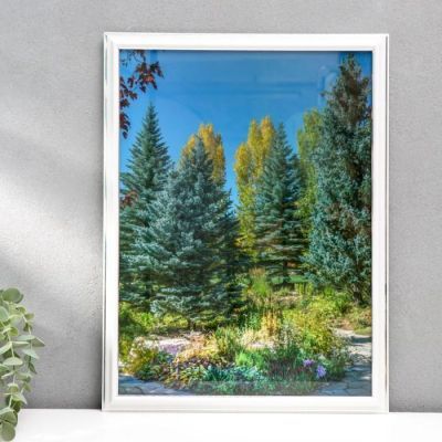 Фоторамка 30х40 см "Белая с серебром"