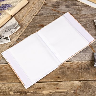 Фотоальбом на 80 фото 10х15см "Эйфелева башня и кружева" золот.обвод,в короб МИКС 23х19х5,2