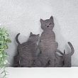 Ключница открытая "Две кошки"  20,5×17,5×3 см