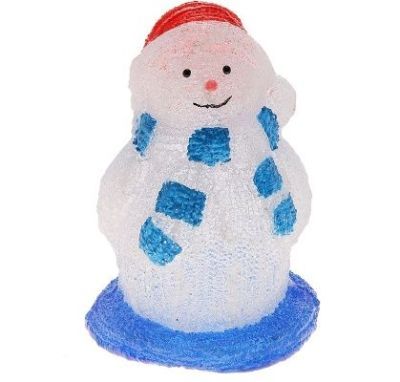 Фигура акрил. "Снеговик весельчак" (30х17 см.)