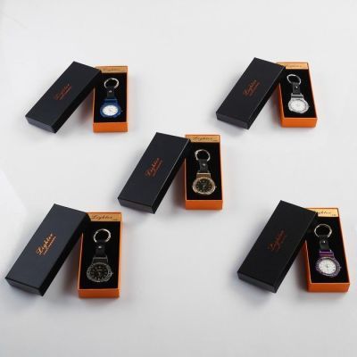 Зажигалка электронная с часами и фонарём, в подароч.коробк,USB. спираль.микс 5.5хх4.5х1.5 см