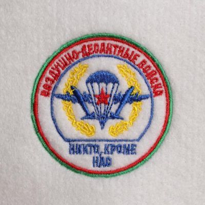 Шапка для бани из белого войлока "ВДВ"