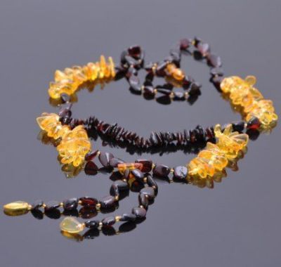 Бусы Янтарь "Галстук" арт.НЯН-п546