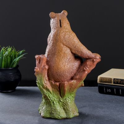 Копилка "Мишка на пне" 32х19х20см