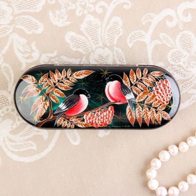 Футляр для очков, отдел на клапане, цвет зелёный