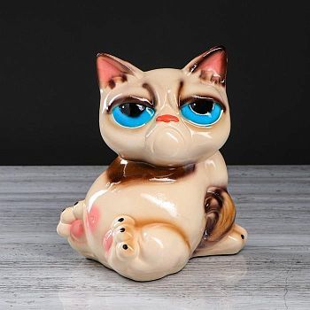 Копилка "Арчи", глянец, бежевый, 24см