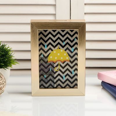 Копилка интерьерная пластик "Зонтик и зигзаг" 17х12х3,8 см