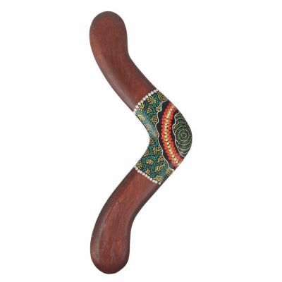 Сувенир "Бумеранг с точечной росписью" коричневый 40х7х1 см МИКС