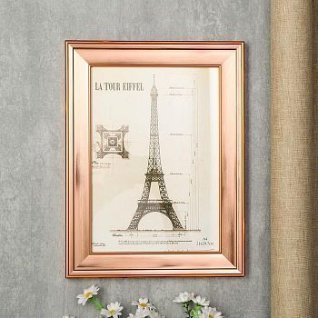 Фоторамка пластик формат А4 "Оливия" медная 35,7х27х1,7 см