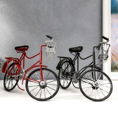 Сувенир металл "Велосипед с корзинкой" МИКС 20х30х7,5 см