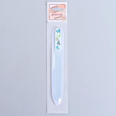 Пилка стеклянная для ногтей «Бабочки», 14 см