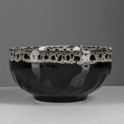 Салатник "Пена", тёмный, с деколью, 1.1 л, микс