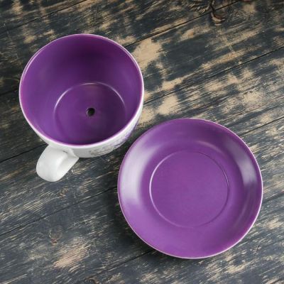 Горшок цветочный в форме чашки "Лаванда" 19*24*12 см