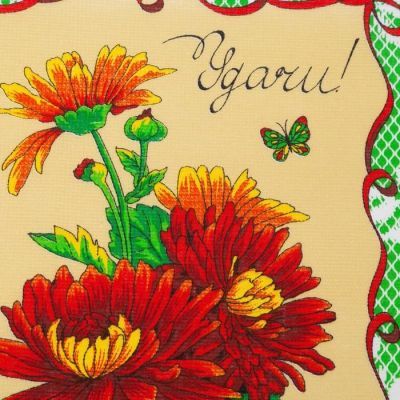 Полотенце вафельное  "Удачи" 45х60 см, салатовый, 160 гр/м, хл,