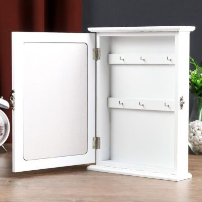 Ключница дерево 6 крючков "Лаванда у окна" 30х21,8х6 см