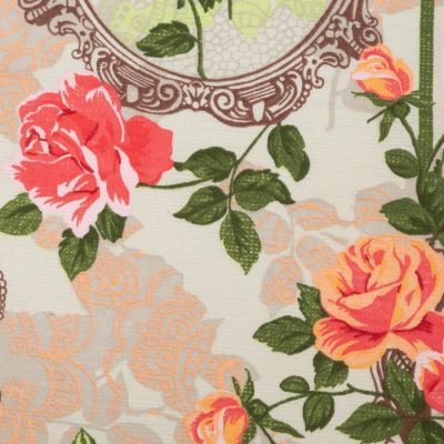 Полотенце вафельное "Винтажное зеркало" 35х60 см, песочный, 160 гр/м, хл,