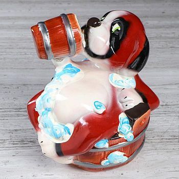 Копилка "Барбос", глянец, бело-коричневый, 20 см, микс