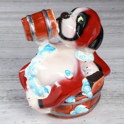 Копилка "Барбос", глянец, бело-коричневый, 20 см, микс