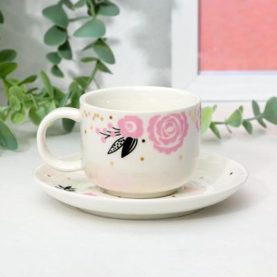 Кофейная пара "Розы", 140 мл