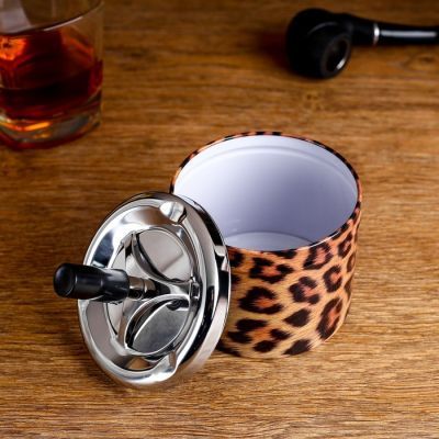 Пепельница бездымная "Леопард", 9х9х12 см