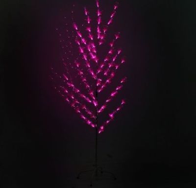 Светодиодный куст "Цветок павлин" улич. (1,5 м., розовый)