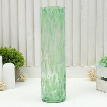 Ваза "Цилиндр" 8х30 см, зелёная