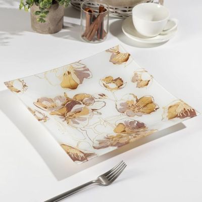 Тарелка «Золотые цветы», d=28,5 см