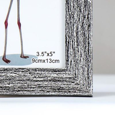 Фоторамка пластик 9х13 см "Серо-чёрная древесина" 15,2х11,2х0,9 см