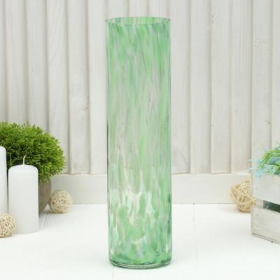 Ваза "Цилиндр" 8х30 см, зелёная