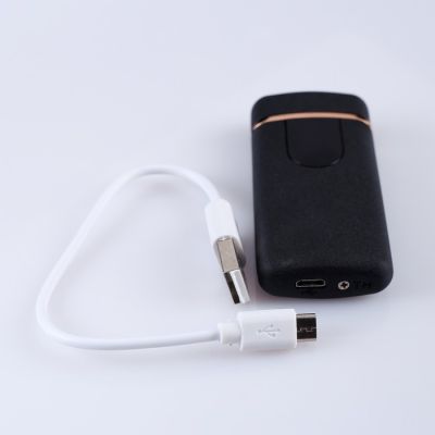 Зажигалка электронная "Классика", дуговая, с индикатором заряда, черная