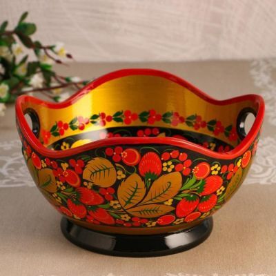 Чашка с ручками большая, 23×12 см, хохлома