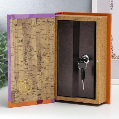 Сейф-книга дерево кожзам "Ваза с цветами на столе" 21х13х5 см