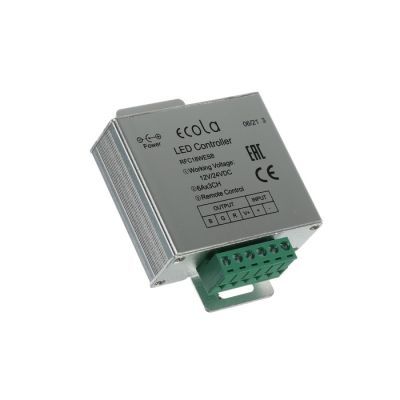 Контроллер Ecola для RGB ленты, 12 – 24 В, 18 А, пульт ДУ, белый