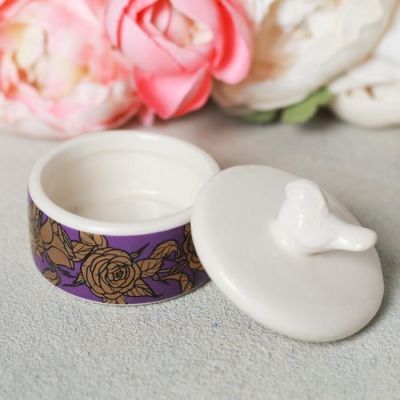 Шкатулка «Цветы», 5.7 х 5 см