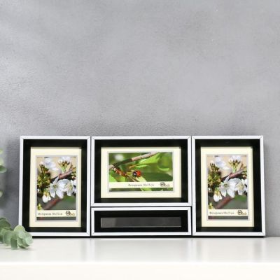 Фоторамка пластик 3 в 1 286-3118-1W 10х15 см