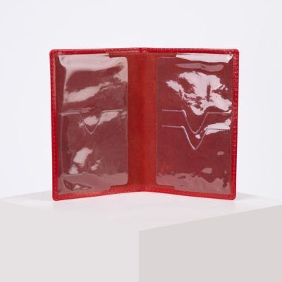 Обложка для паспорта, цвет алый