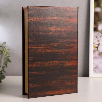 Сейф дерево книга "Ирисы" состаренный, кожзам 26х17х5 см