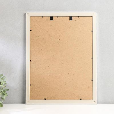 Фоторамка пластик 30х40 см "Бронзовые 3D треугольники с серебр.полосой" 44х35 см