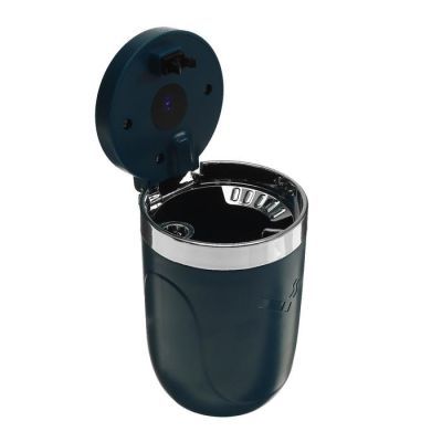 Пепельница для авто TORSO в подстаканник с подсветкой, синий