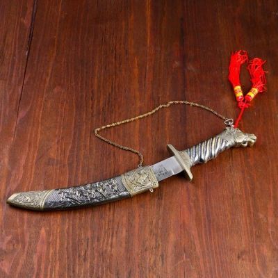 Сув. изделие кортик ножны Кони хром, рукоять Конь, на лезвии узор 37 см